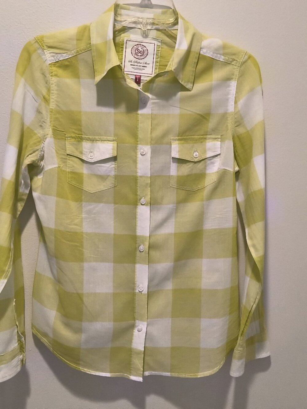 SO brand Button Down Long Sleeve  100% Cotton size M